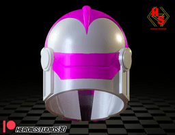 Pink Mando Helmet 3d model