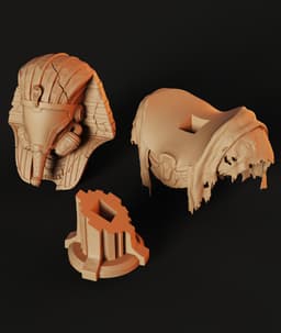Pharaoh Mech Bust STL | Sci-Fi Décor 3D Print | HighDetail 3d model
