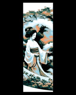 An artists depiction of the Oceans of Japan - Set in Bookmarks 3d model