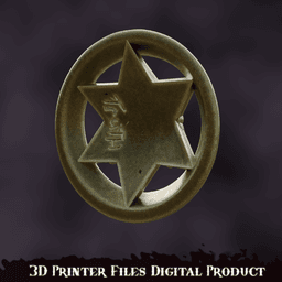Silo Sheriff Backer Badge 3d model