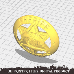 Silo Sheriff Backer Badge 3d model