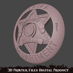 Silo Sheriff Backer Badge 3d model