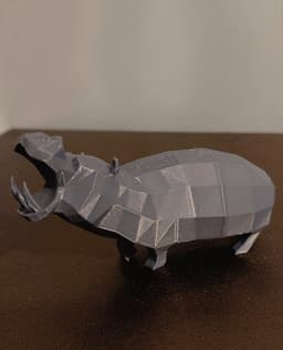Low Poly Hippopotamus 3d model
