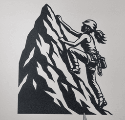 Female Climber Wall Art.stl 3d model