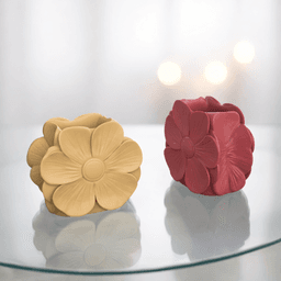 Flower Makeup Organizer | Floral Elegant Cosmetic Brush Holder & Vanity Storage 3d model