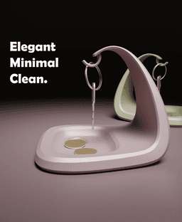 Key Tray with Hook β Key Holder & Coin Dish 3d model