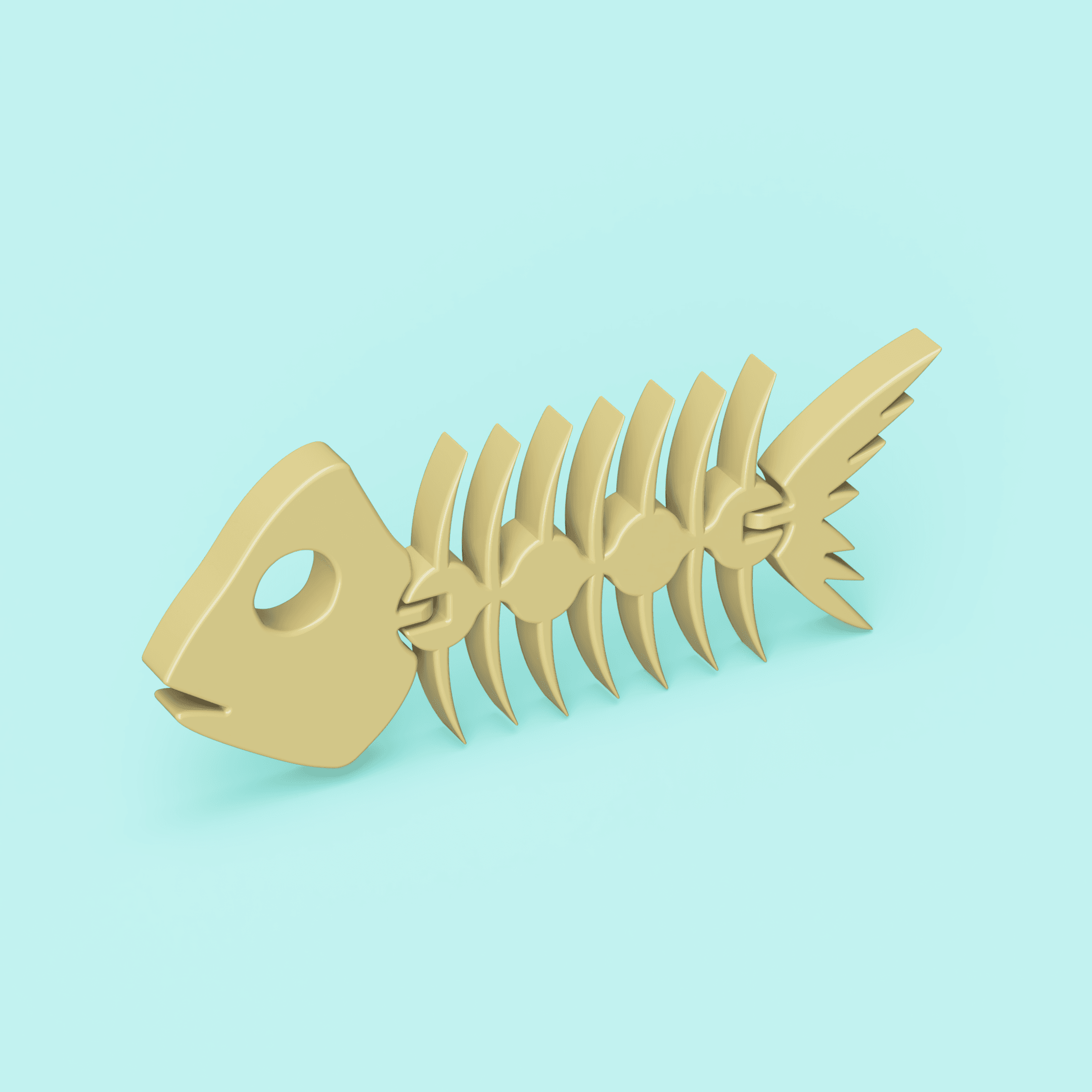 Articulated Fish Fossil 3d model