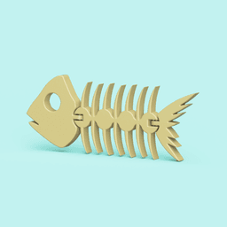 Articulated Fish Fossil 3d model
