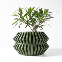 The Risae Planter Pot with Drainage Tray & Stand: Modern and Unique Home Decor for Plants 3d model