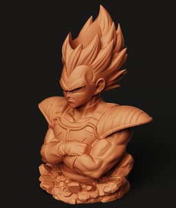 Vegeta DBZ Bust Multi-Color 3MF | Anime Figure | Bambu Ready 3d model