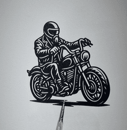 Motorcycle Rider 2D Wall Art.stl 3d model