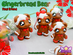 Gingerbread Bear Flexi & Bauble Tray 3d model