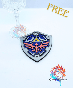 Hylian shield coaster / no supports / 3mf included 3d model