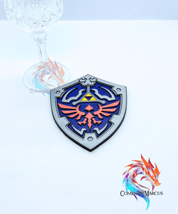 Hylian shield coaster / no supports / 3mf included 3d model