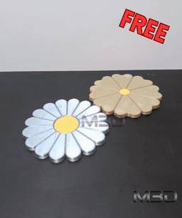 Flower Coaster set of 2 / no supports / 3mf included 3d model