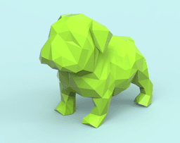 Low poly Bulldog 3d model