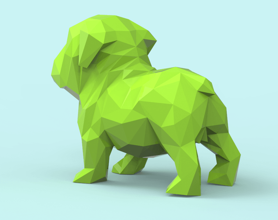 Low poly Bulldog 3d model