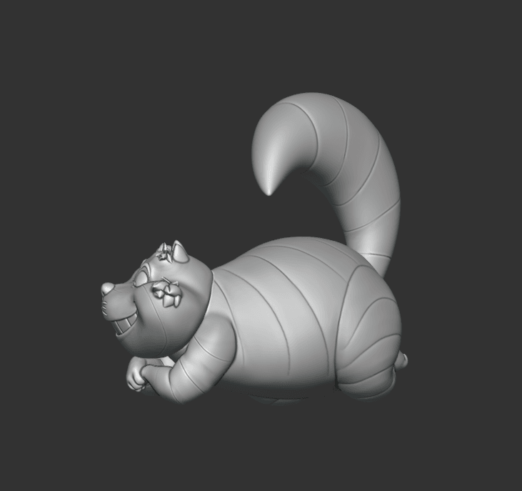 Smiling Cheshire Cat 3d model