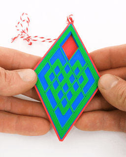 3 Diamond Puzzle Ornament 3d model