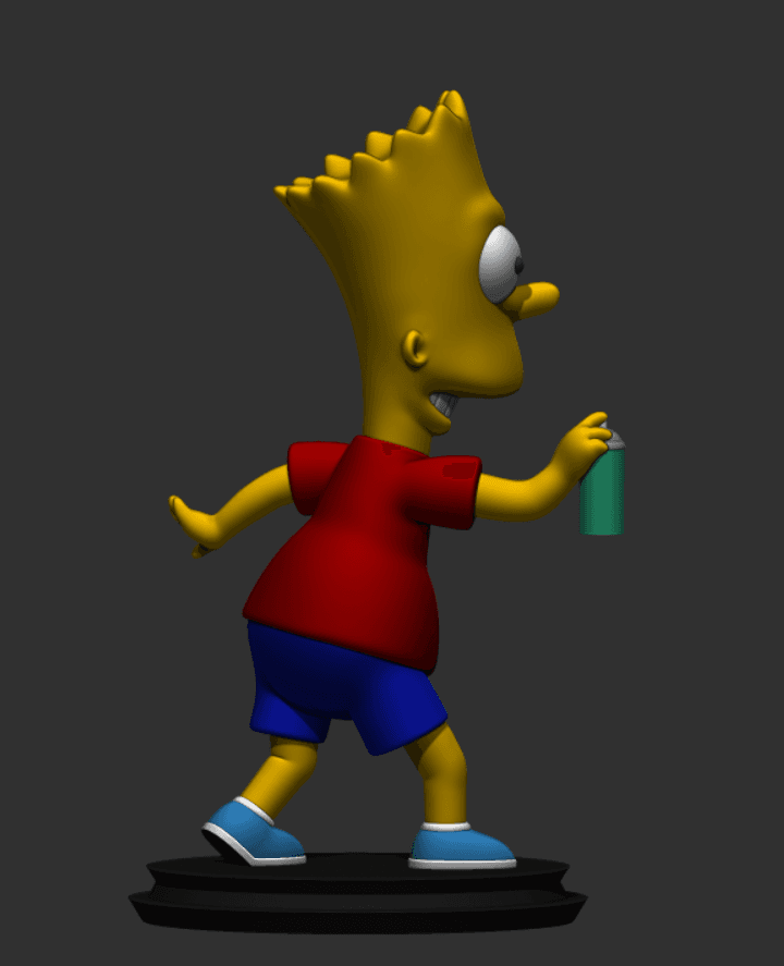 Punk Bart Simpson 3d model