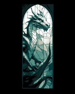 Stained Glass Windows and Wonderful Dragons - Set of 3 Bokmarks 3d model