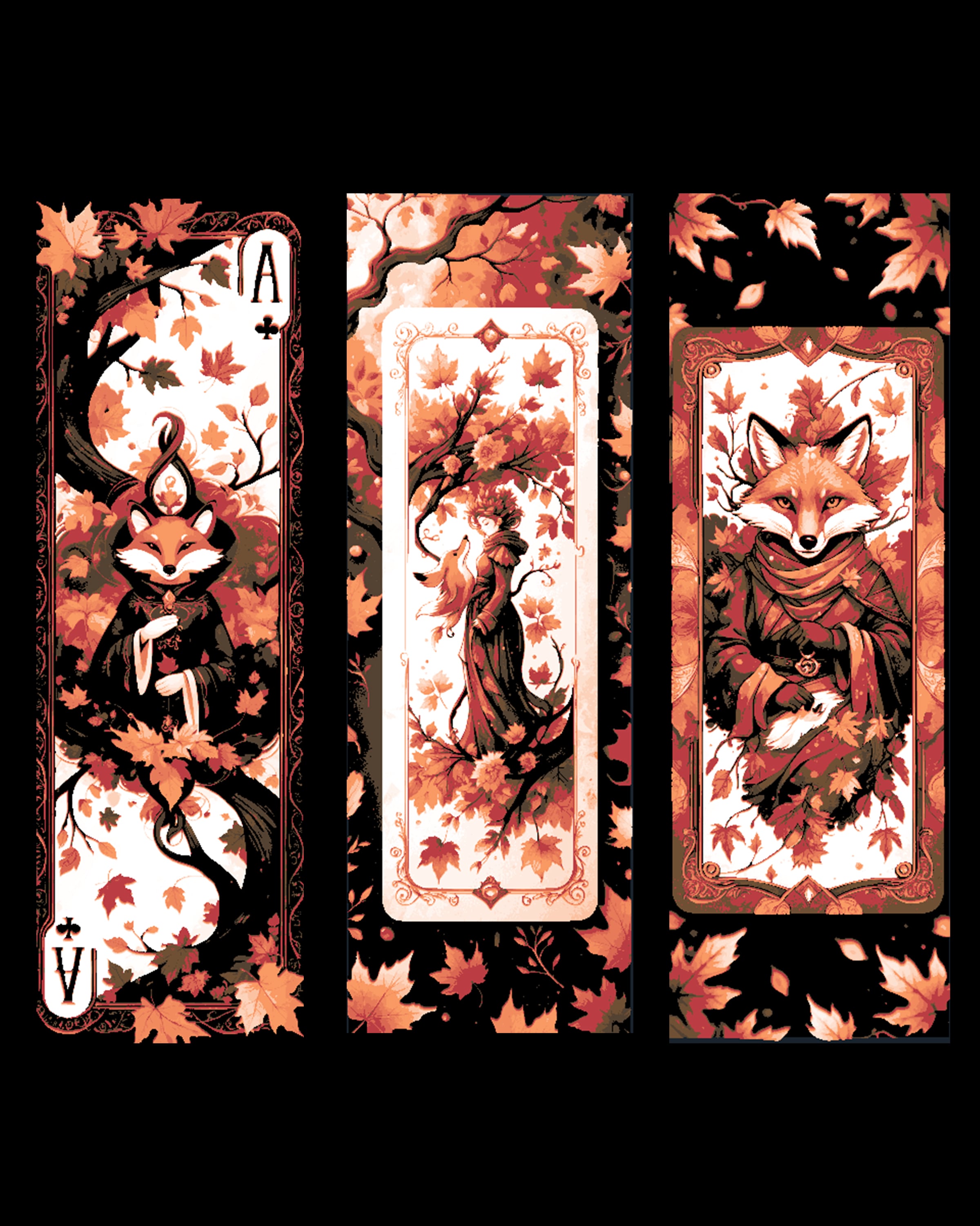 The Spirit of the Fox - Art Cards as Bookmarks 3d model