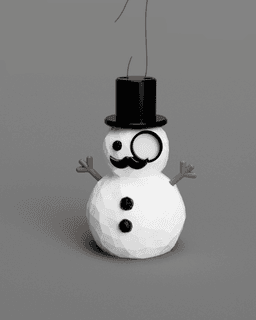 Snowman Ornament - No AMS/MMU required 3d model
