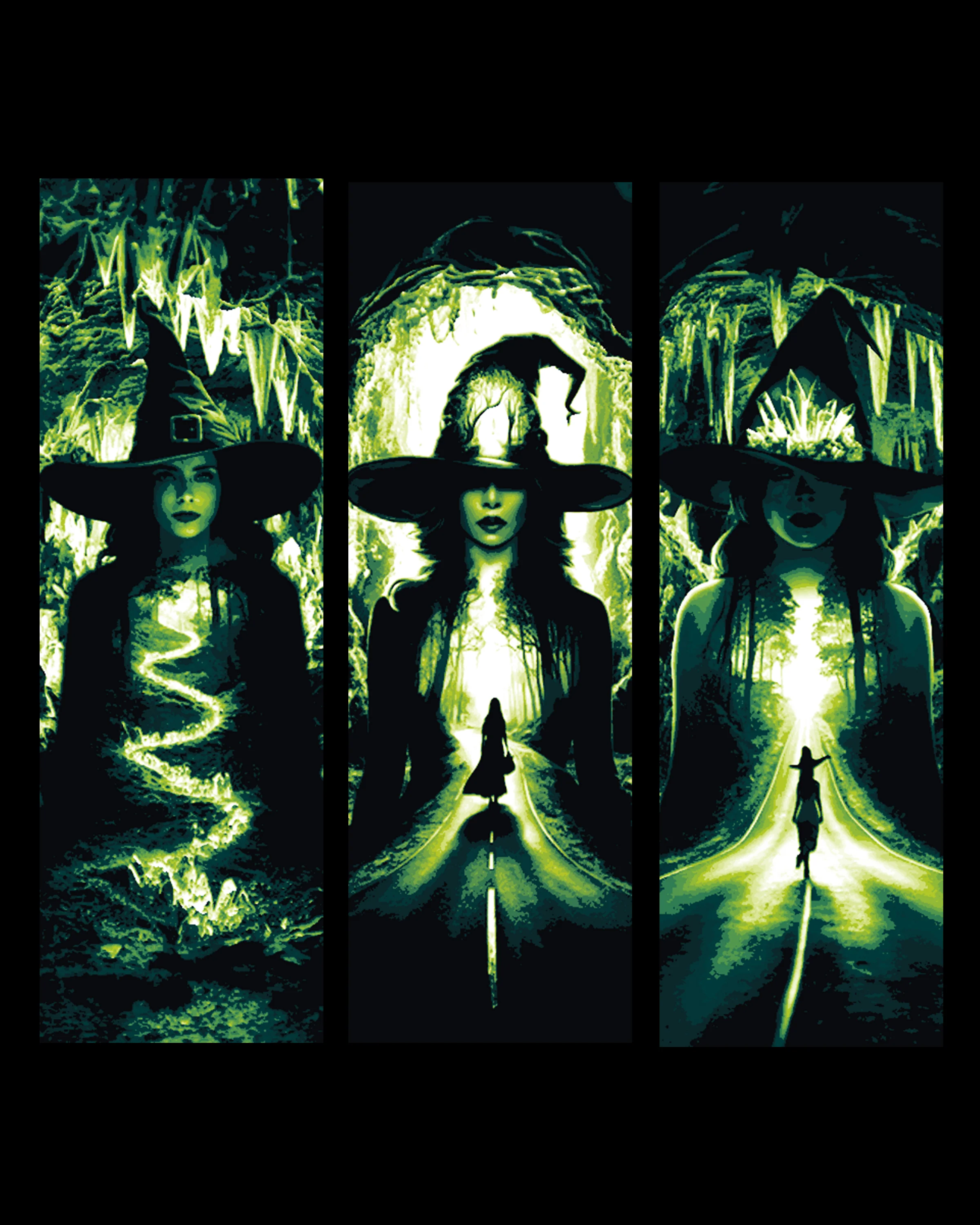 Fan Art of the Musical Wicked - All paths lead to the Green Witch - Set of bookmarks 3d model