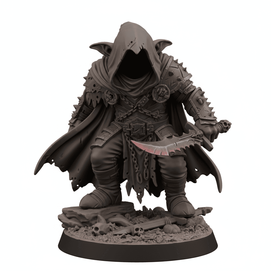 Goblin Rogue Giant Hood Premium STL File 3d model