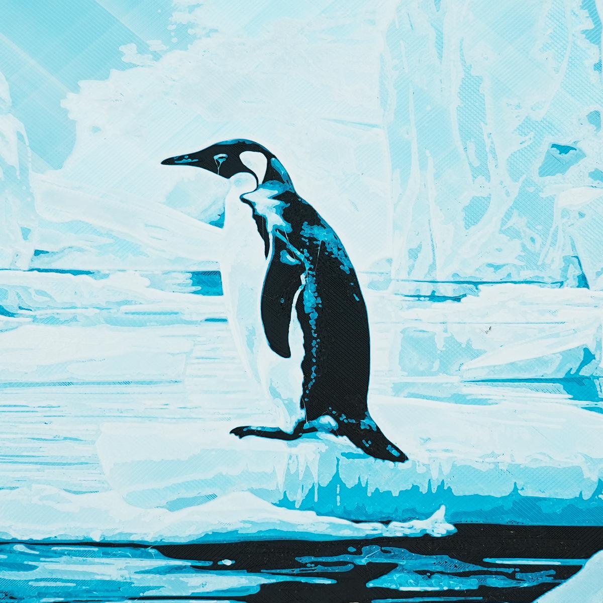 Penguin Oil Painting（Hueforge Painting） 3d model