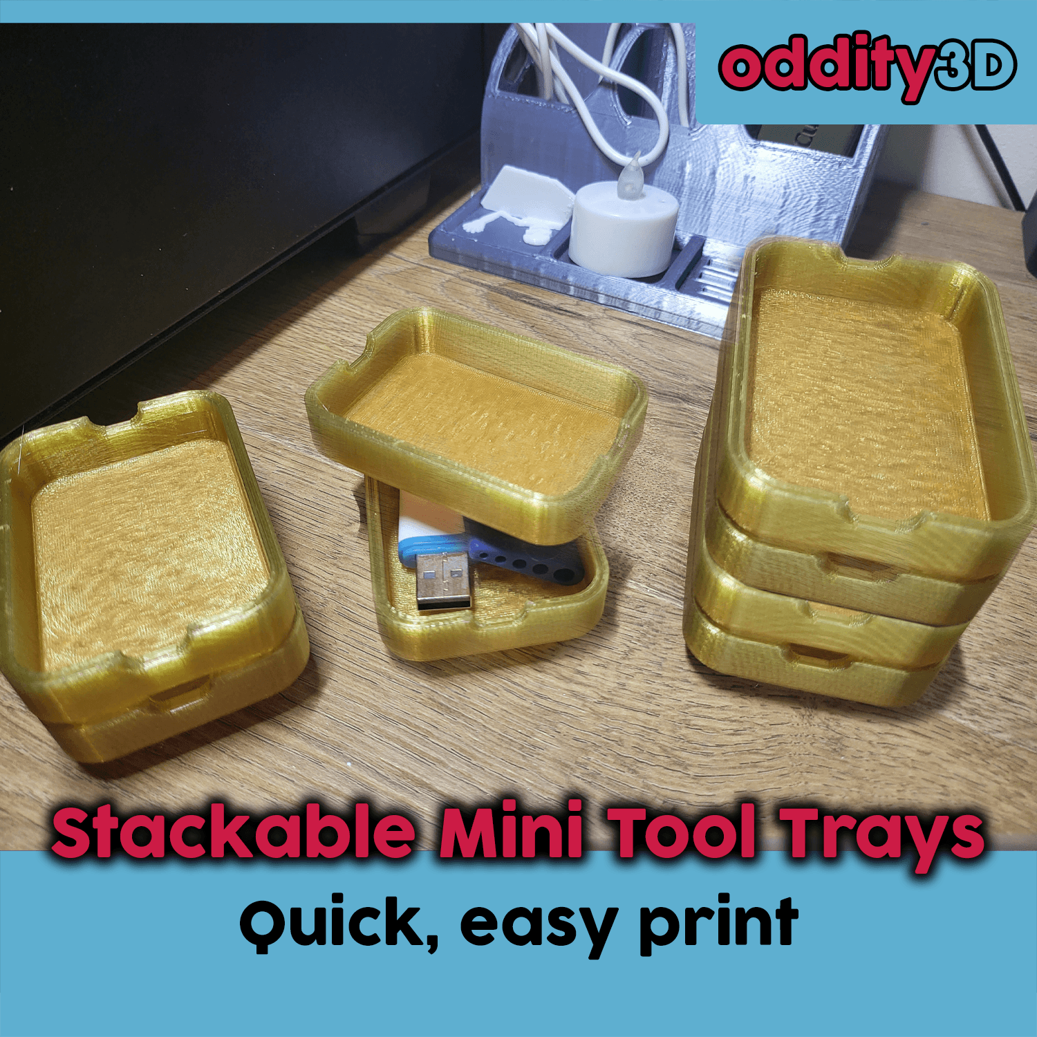 Mini Stackers - Stackable tool bit stacking crates 3d model