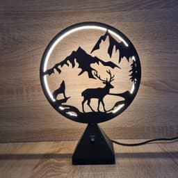 Ring LED Lamp - Set 1 - 10 interchangeable faces 3d model