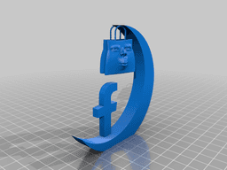der Mond, facebook und die Plaudertasche 3d model