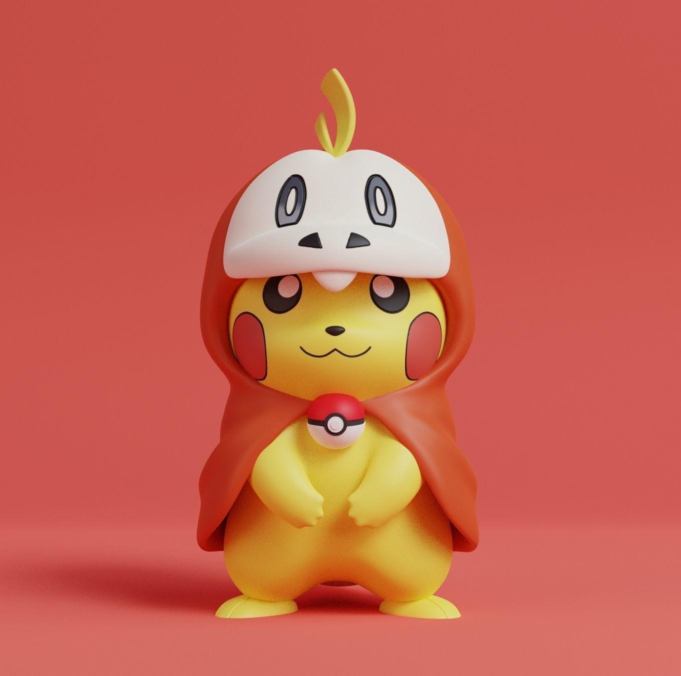 Cosplay Pikachu - Fuecoco 3d model