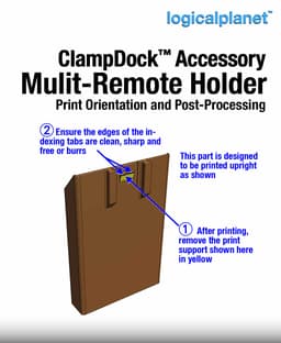 ClampDock Accessory - Multi-Remote Holder 3d model