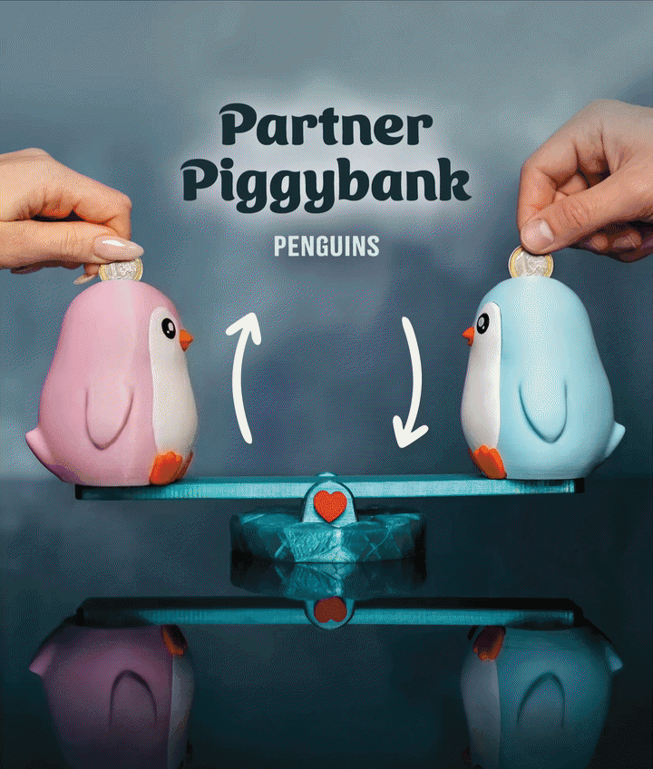 Partner Piggybank Penguins 3d model