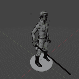 Stylized Male Space Force Warrior Kanan Jarus – Heroic Pose with Energy Blade V2 3d model