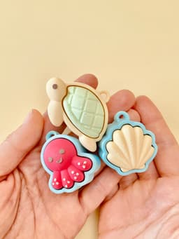 Sea Creature Friends Clicker Keychain Fidget Toy Bundle 3d model
