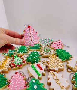 Christmas Tree Cookie Ornament Set 3d model