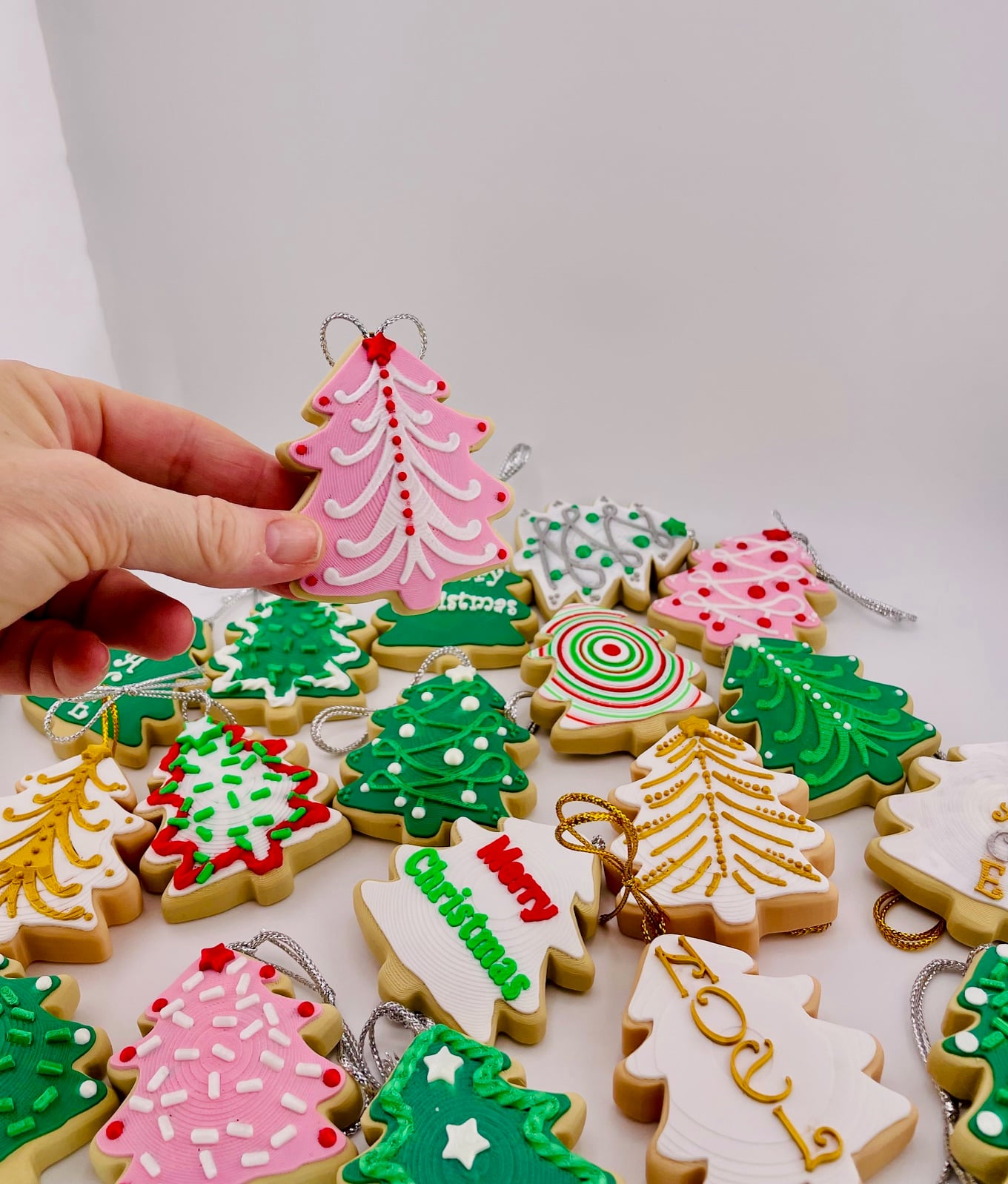 Christmas Tree Cookie Ornament Set 3d model