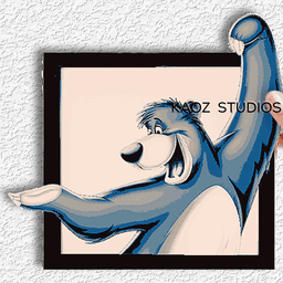 The Jungle Book Baloo the Bear Full Color HueForge Disney Fanart 3d model