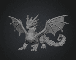 Stained Glass Dragon STL File for 3D Print 3d model
