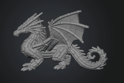 Stained Glass Dragon STL File for 3D Print 3d model