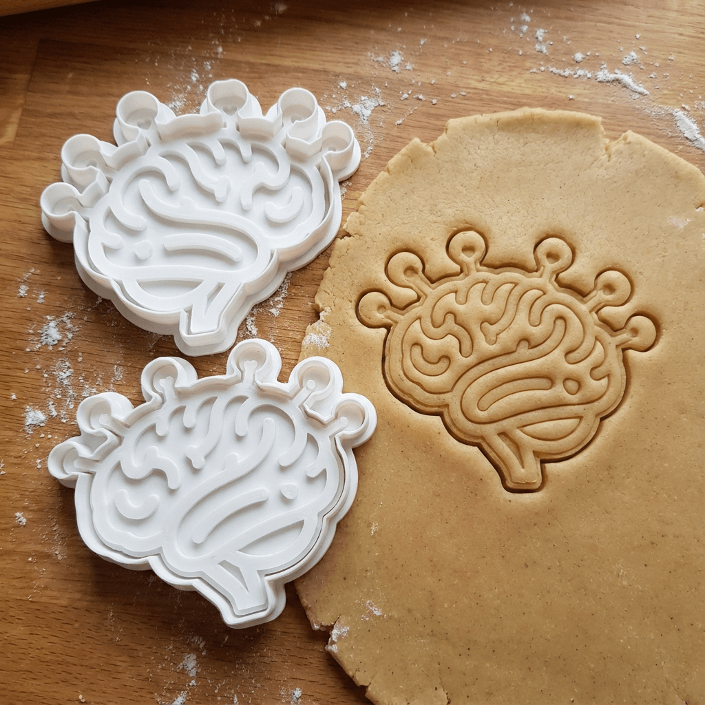 Brain Chemistry Cookie Cutter And Stamp 3d model