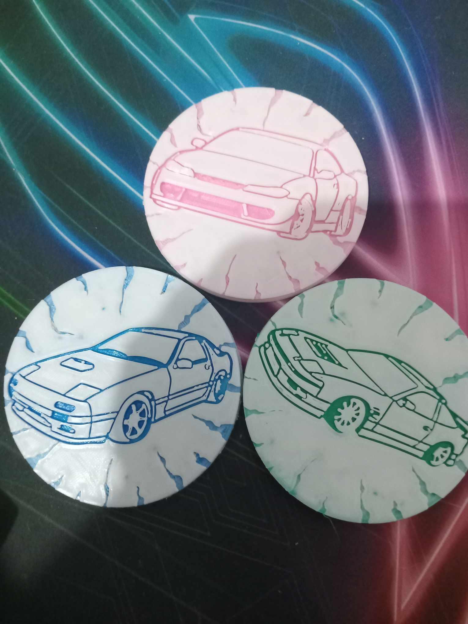 Jdm Cars Coasters 3d model