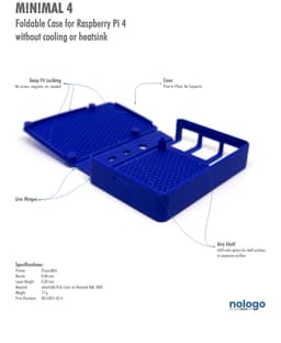 M!N!MAL 4 - Raspberry Pi 4 Case 3d model