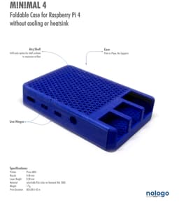M!N!MAL 4 - Raspberry Pi 4 Case 3d model