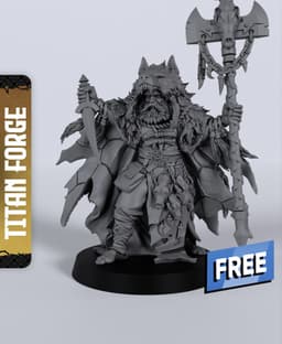 Wolf Order Priest - With Free Dragon - 5e DnD Inspired for RPG and Wargamers 3d model