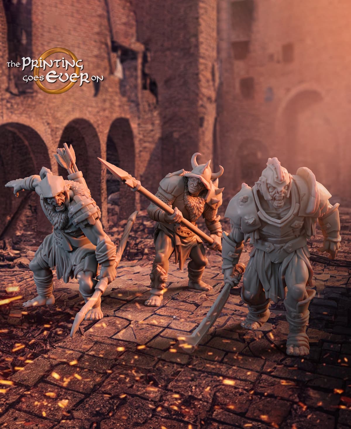 Assault Orcs - Set A 3d model