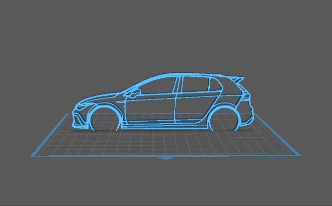 Volkswagen - Golf 8 Wall Art 3d model
